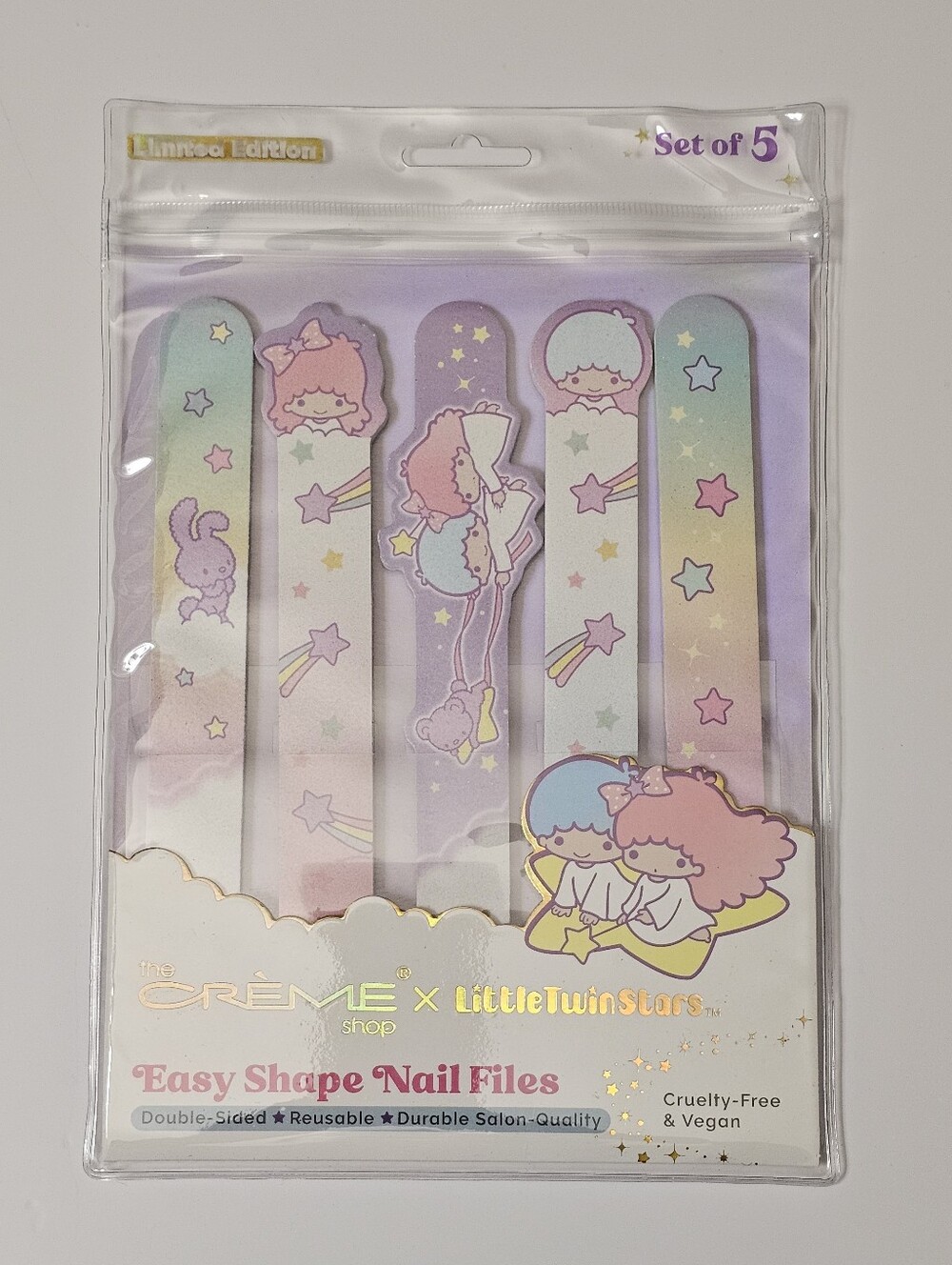 THE CREME SHOP Sanrio Little Twin stars easy shape nail files beauty new 5 pack